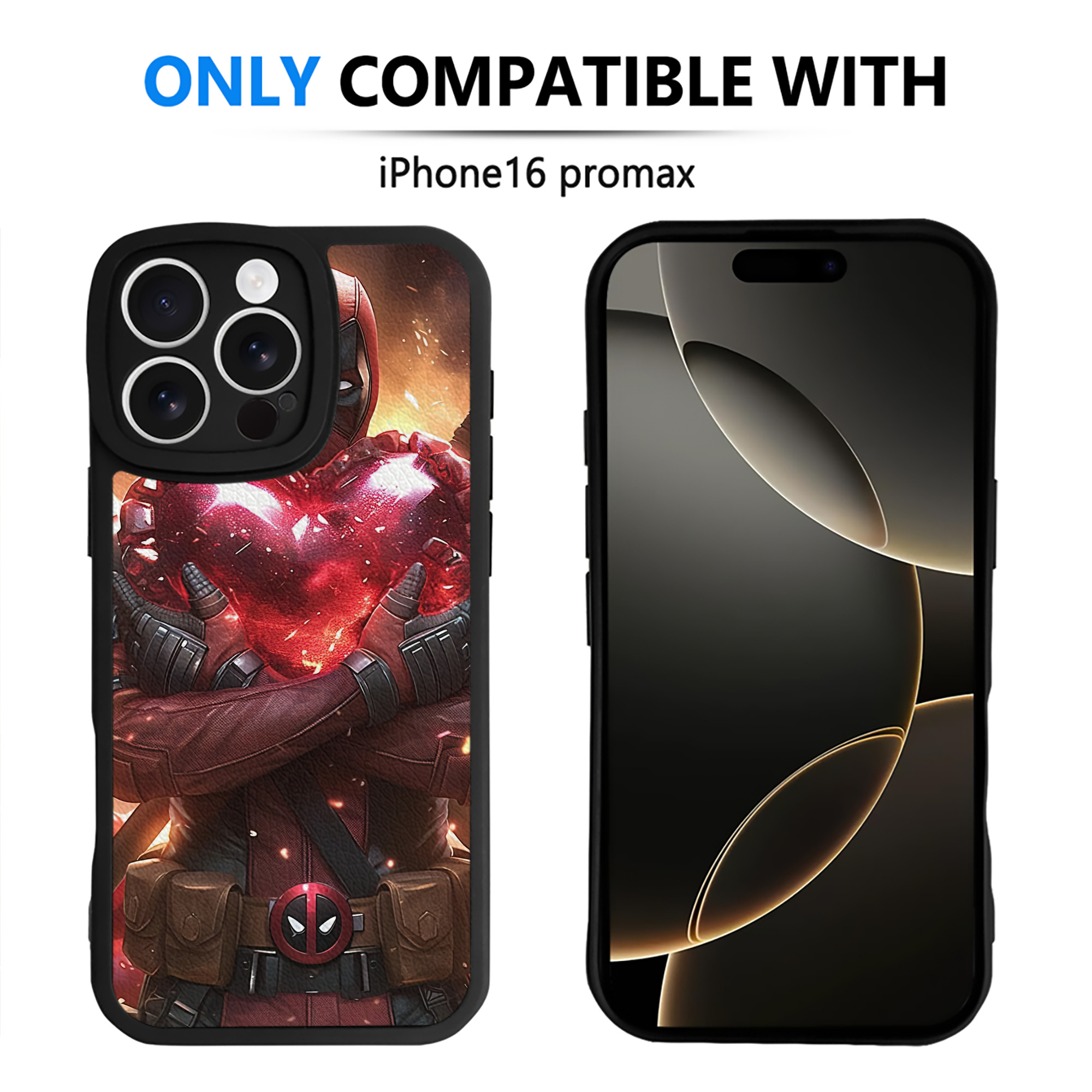 （画像用） Deadpool デッドプール 【iPhone 16シリーズ対応】シリコンスマホケース（レザー調） 材質：シリコン